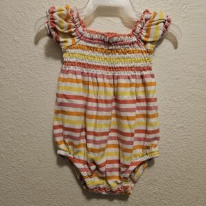 2/$6 Koala Kids Sherbet Striped Romper 6 Months